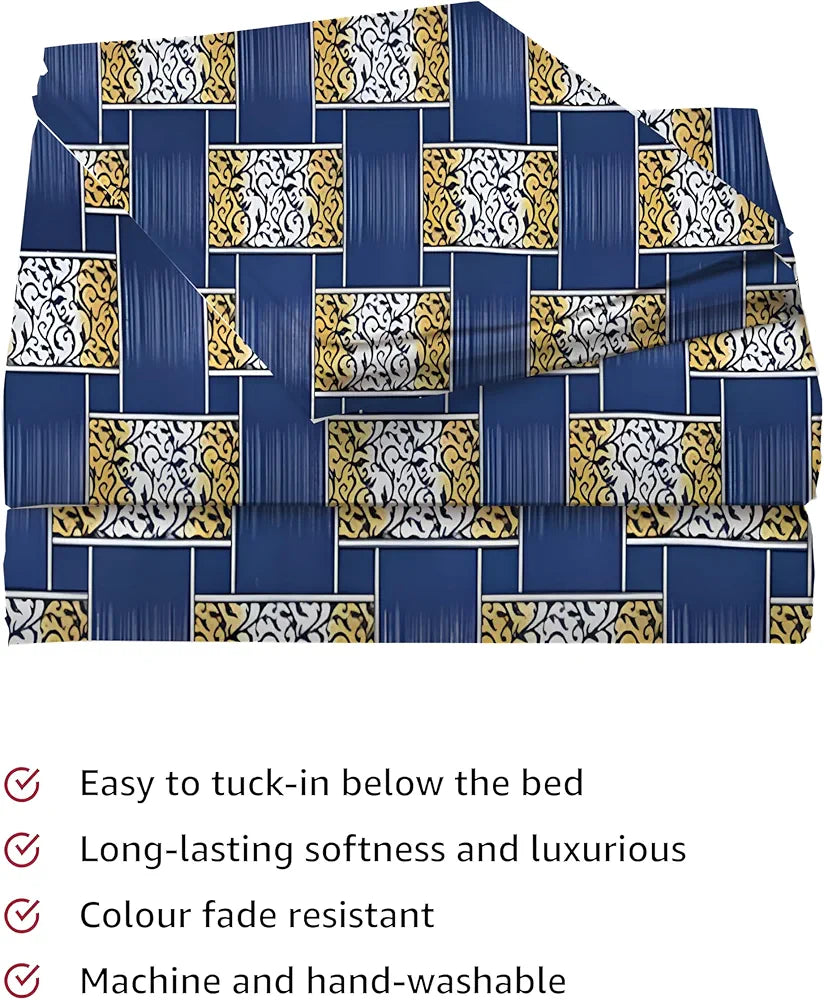 STARNSTYLE Polycotton 220 TC Floral Printed King Size Double Bedsheet with 2 Pillow Covers,  Milt