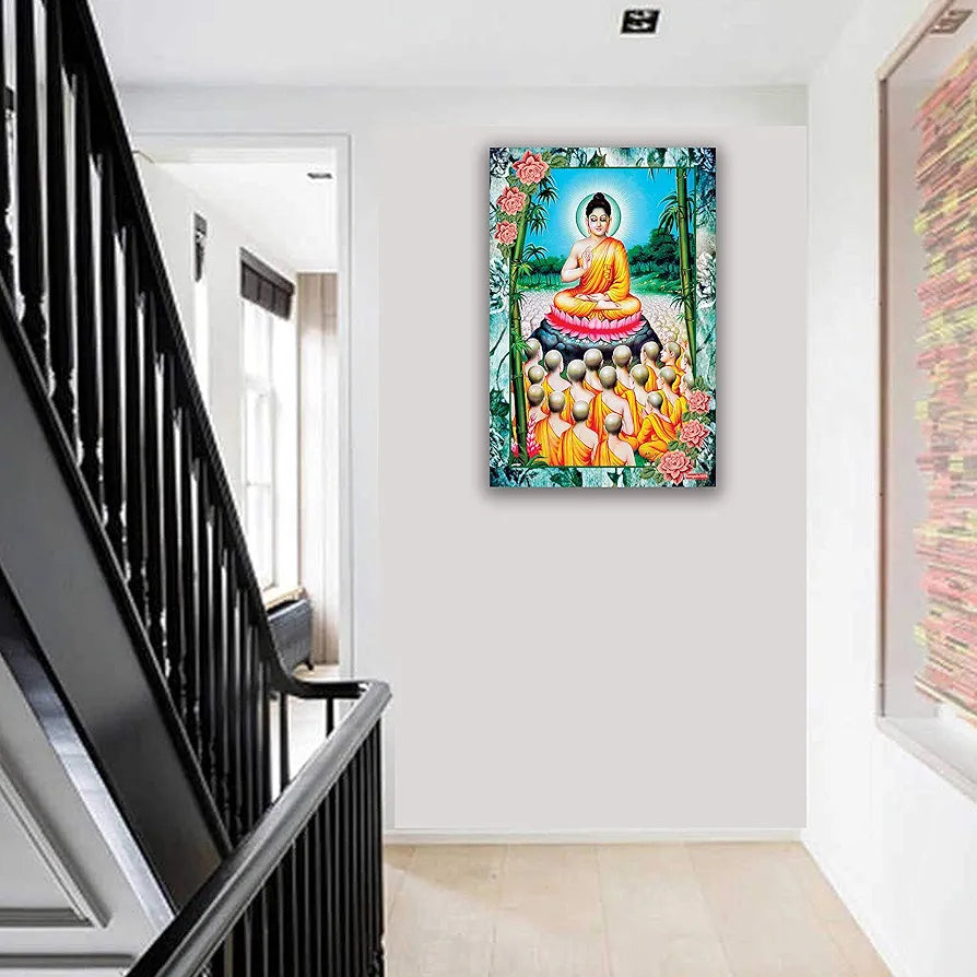 Rangoli MDF Wall Stick Decorative Panel 12x18 Wall Art for Home, Living Room, Bedroom, Office & Decoration. P-1, Design-22