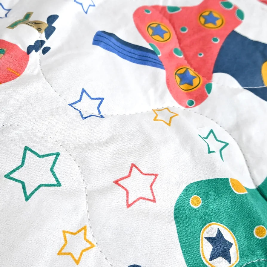 Divine Casa 120 GSM Cotton Single Bed Comforter | Soft & Lightweight Reversible All-Season Blanket | Cozy & Breathable Bedding for Adults | 230x 145 cm, Bright White