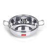 Sumeet Stainless Steel Induction Bottom Kadhai With Glass Lid No 14(3 LTR)