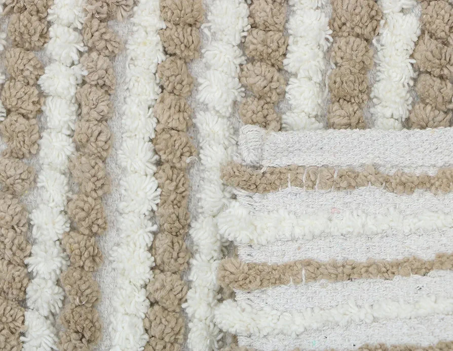THE HOME TALK Luxury Chenille Round Bathmats | Non-Slip | Anti-Skid | Carpets for Bathroom, Living Room, Wash, Tub | Extra Soft and Super Absorbent Shaggy Bath Rug | Home Decorators
