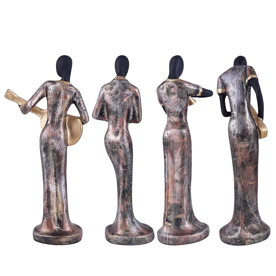 zart Resin Musical Instrument Showpiece, Set of 4 