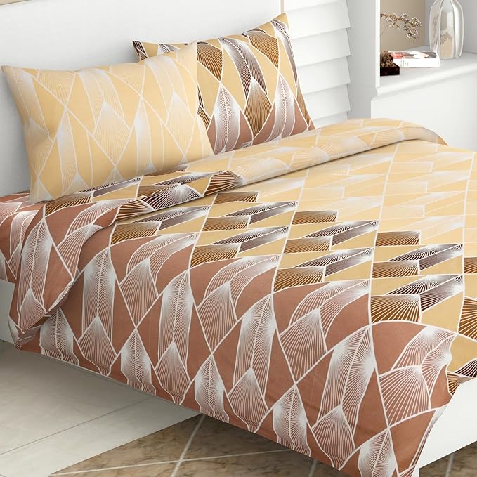 Haus & Kinder Queen Size Cotton Bedsheet Set – 90x100 Inches With 2 Pillow Covers (144 TC) - View #9