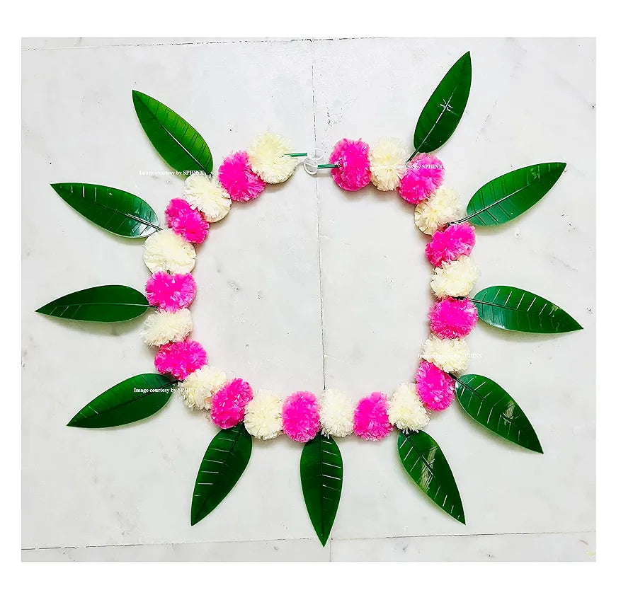 SPHINX Artificial Marigold &Mango Leaves Simple Door-Window toran/Door hangings/Festive Decorations - Approx.100 cms/40 Inches/3.33 Ft. - 