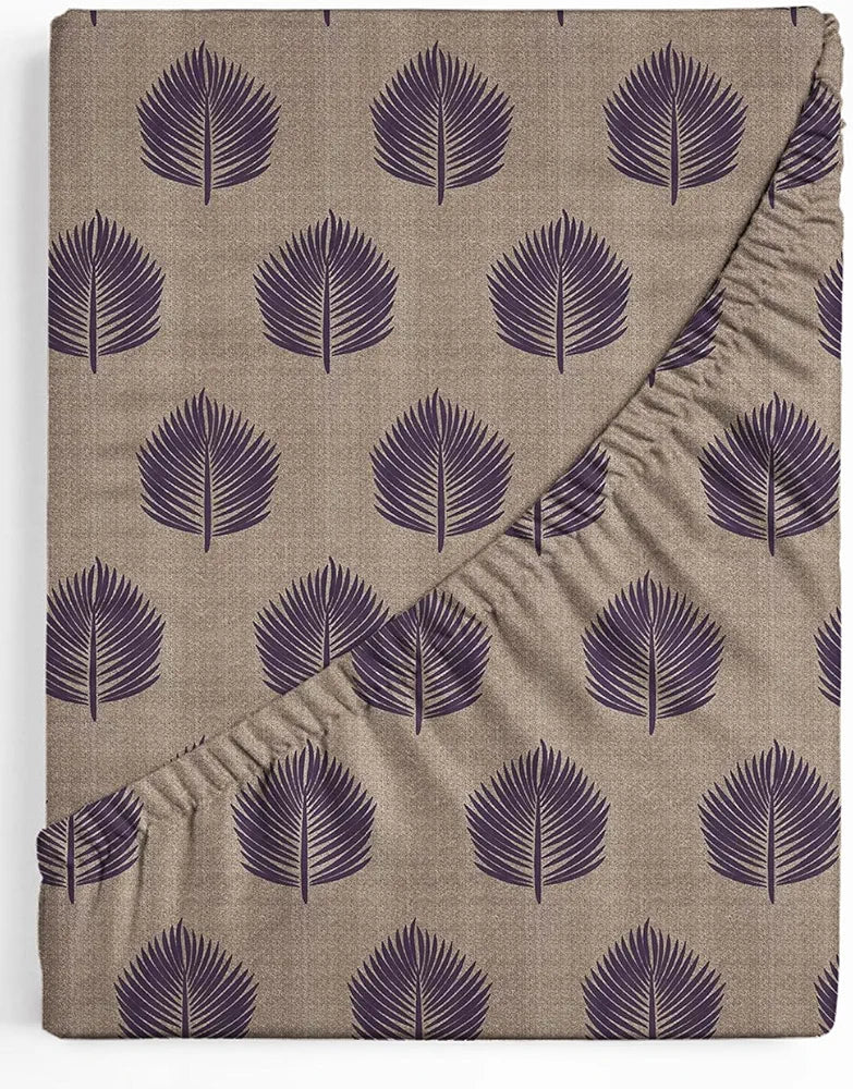 Premium Microfiber Elastic Fitted Bedsheets with 2 King Size Pillow Covers | Double Bed with All Around Elastic 180 TC Supersoft 