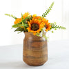 Behoma Flower Vase Jar Shape Mango Wood Vases Natural Light Brown Finish Flowers not Included