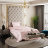 Stoa Paris Satin Bed in A Bag Collection with Single Comforter With 1 Pillow Cover Colour Blushing Pink