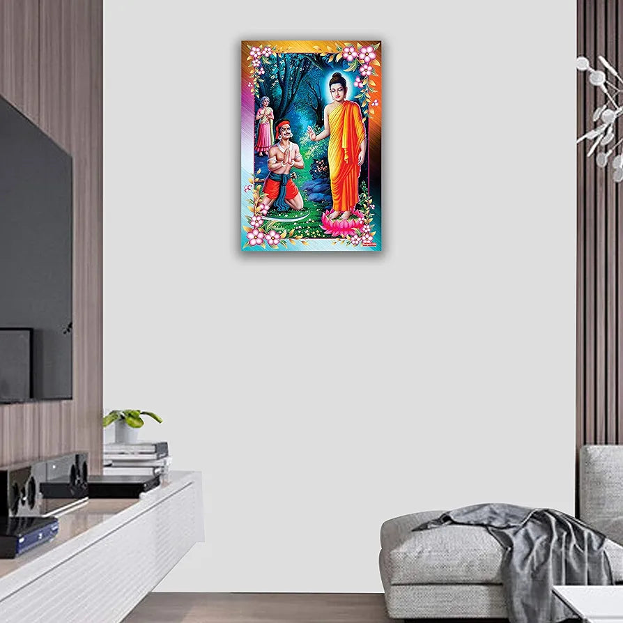 Rangoli MDF Wall Stick Decorative Panel 12x18 Wall Art for Home, Living Room, Bedroom, Office & Decoration. P-1, Design-21