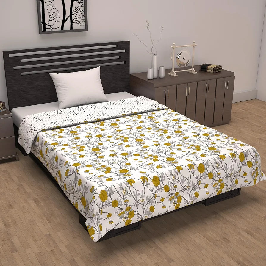 Divine Casa 120 GSM Cotton Dohar Single Bed Cotton, AC Blanket, Reversible, Soft Light-Weight Bed Blanket - | TC - 120