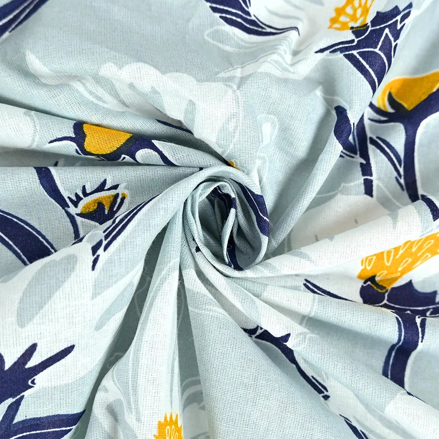 Divine Casa 100% Cotton Bedsheet for Single Bed, 144 TC Bedsheet Single Size Bed Cotton with 1 Pillow Cover 