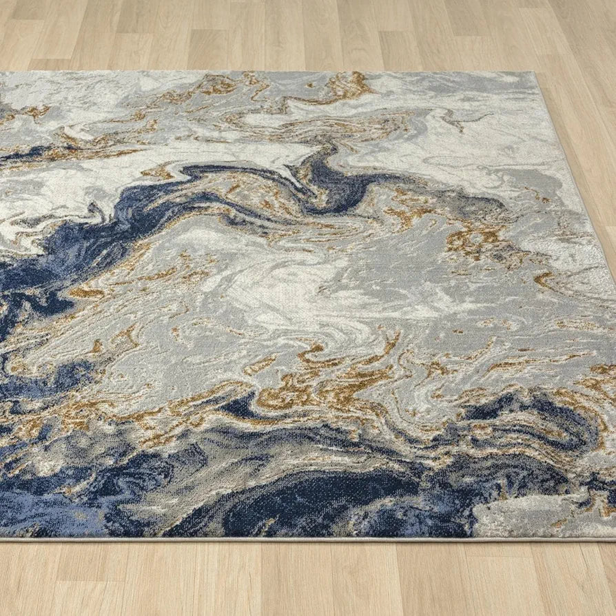 ishro home 5x7 Feet 3D Jet Multi Printed Carpet Rug Runner and Carpets for Bedroom/Living Area/Home with Anti Slip Backing 