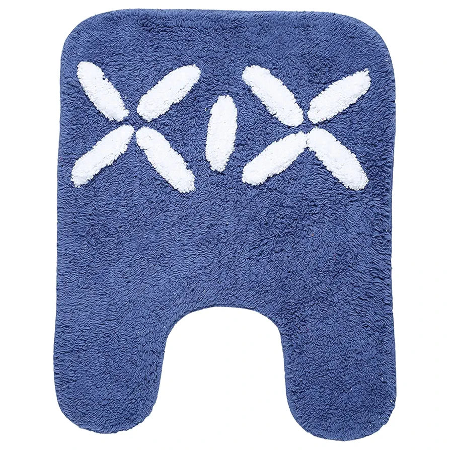 Saral Home Cotton Rectangular Bathmat With Contour Mat