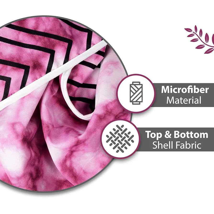 Divine Casa 120 GSM Microfiber Single Dohar | Soft & Lightweight Throw Blanket | Cozy & Breathable | All-Season Comfort | 210 x 140 CM | Marble Pattern | Pink Marble