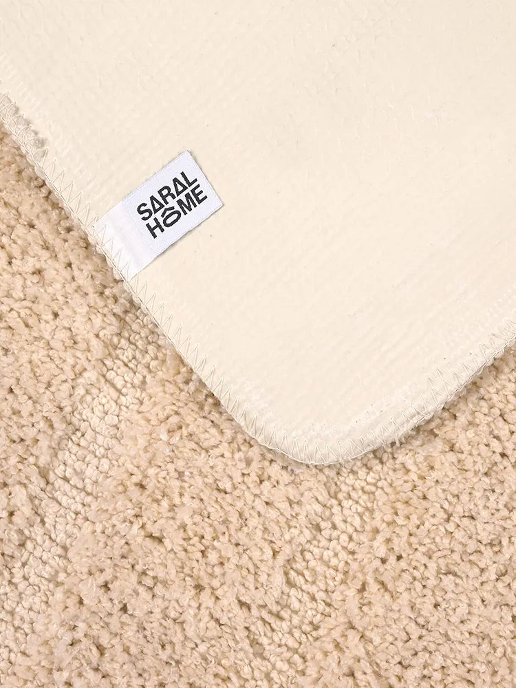 SARAL Home Soft Microfiber Anti-Slip Rectangular Bathmat Set of 2 