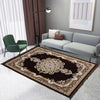 Kuber Industries 5x7 Feet Carpets for Living Room Machine Washable Bedside Floor Rugs Mat for Bedroom Floral Print Premium Cream & Brown