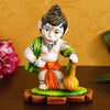 Ecraftindia Colorful Polyresin Standing Lord Hanuman Statue With Mace | Auspicious Religious God Idol