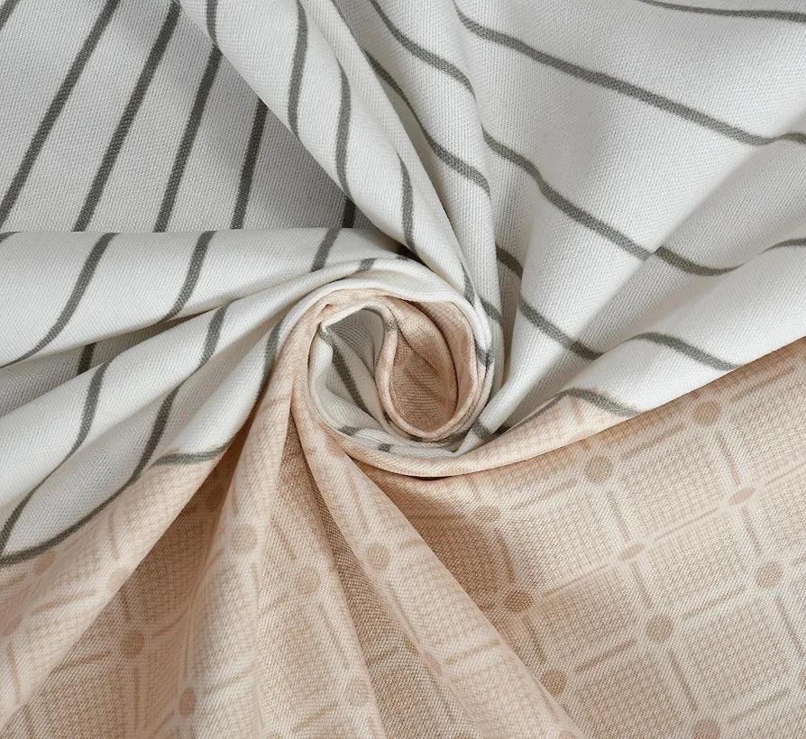 Homefab India 180 TC Microfiber Single BedSheet with 1 Pillow Cover - Peach, Floral