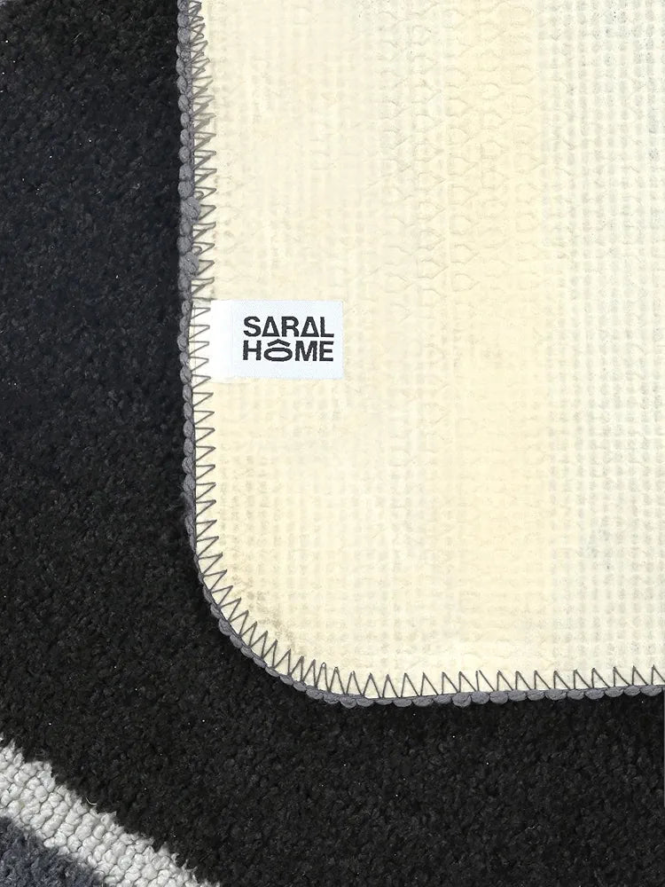 Saral Home Stripe Microfiber Durable & Washable Multipurpose Runner for Home/Kitchen/Living Area/Lobby/Office Entrance with Anti Skid Backing 