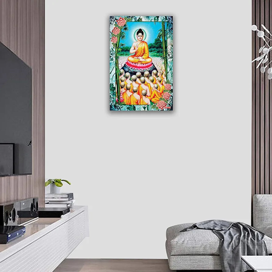 Rangoli MDF Wall Stick Decorative Panel 12x18 Wall Art for Home, Living Room, Bedroom, Office & Decoration. P-1, Design-22