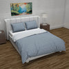 Divine Casa Micro Polyester Reversible Double Bed Queen Size Floral Printed Duvet Cover Colour Blue and White1