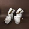 Femora Gloden Branch Pattern Golden Tea Mugs Ceramic Tea Cups Set of 6 - 900 gms