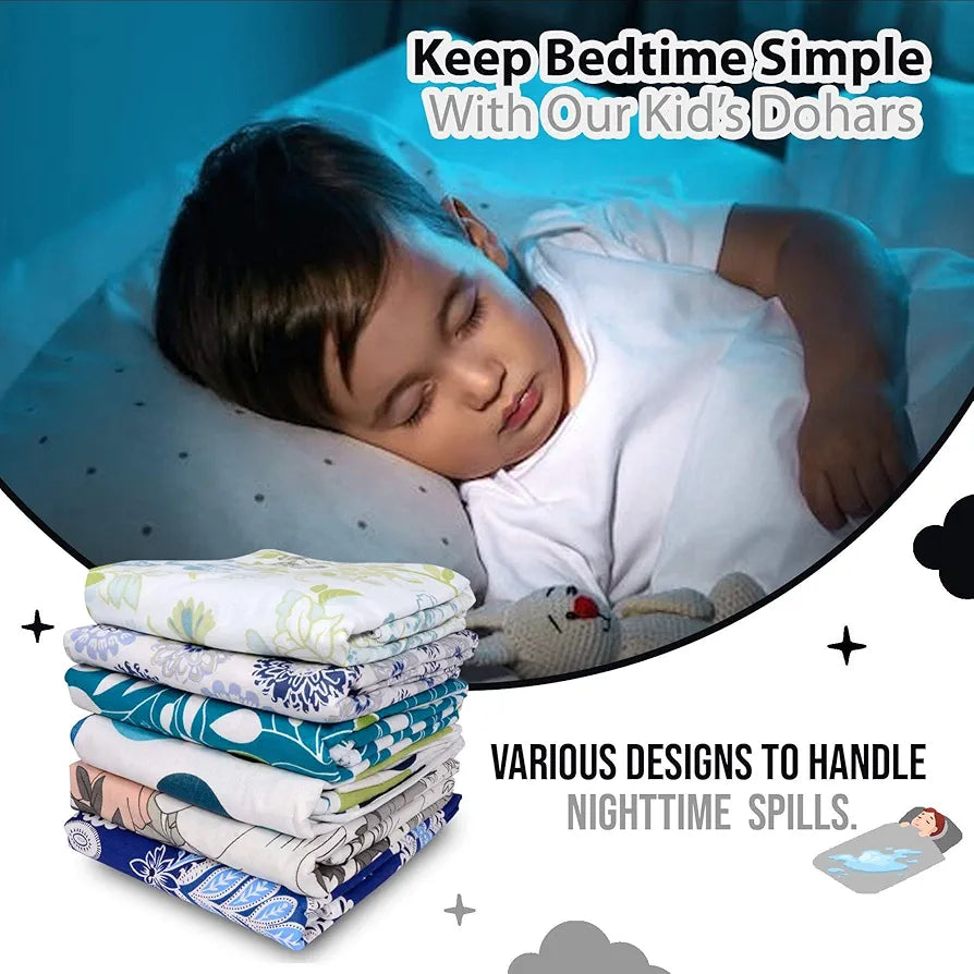 Divine Casa 120 GSM Microfiber Single Kids Dohar  | Soft & Lightweight Throw Blanket | Cozy & Breathable | All-Season Comfort | 140 x 100 CM | Zig-Zag Pattern | Anthracite