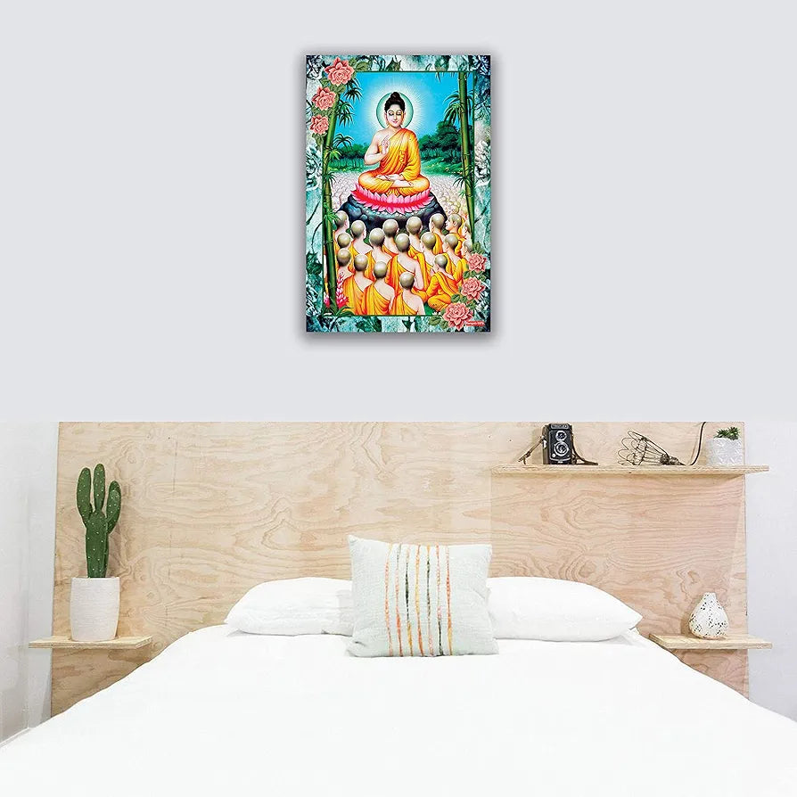 Rangoli MDF Wall Stick Decorative Panel 12x18 Wall Art for Home, Living Room, Bedroom, Office & Decoration. P-1, Design-22