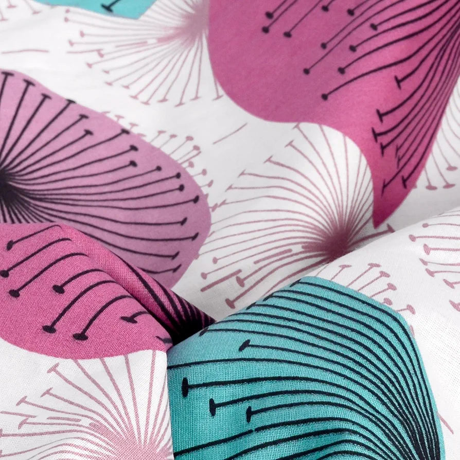 Divine Casa Floret 100% Cotton Single Kids Dohar | 120 GSM | Soft & Lightweight Throw Blanket | Cozy & Breathable Bedding | All-Season Comfort | 140 x 100 CM, Rose Pink