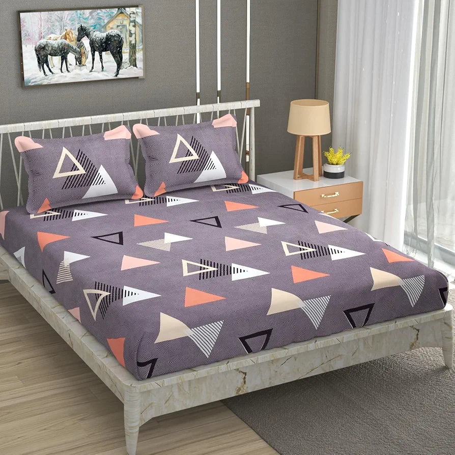 Homefab India 180 TC Microfiber Double BedSheet with 2 Pillow Covers -  - Wine