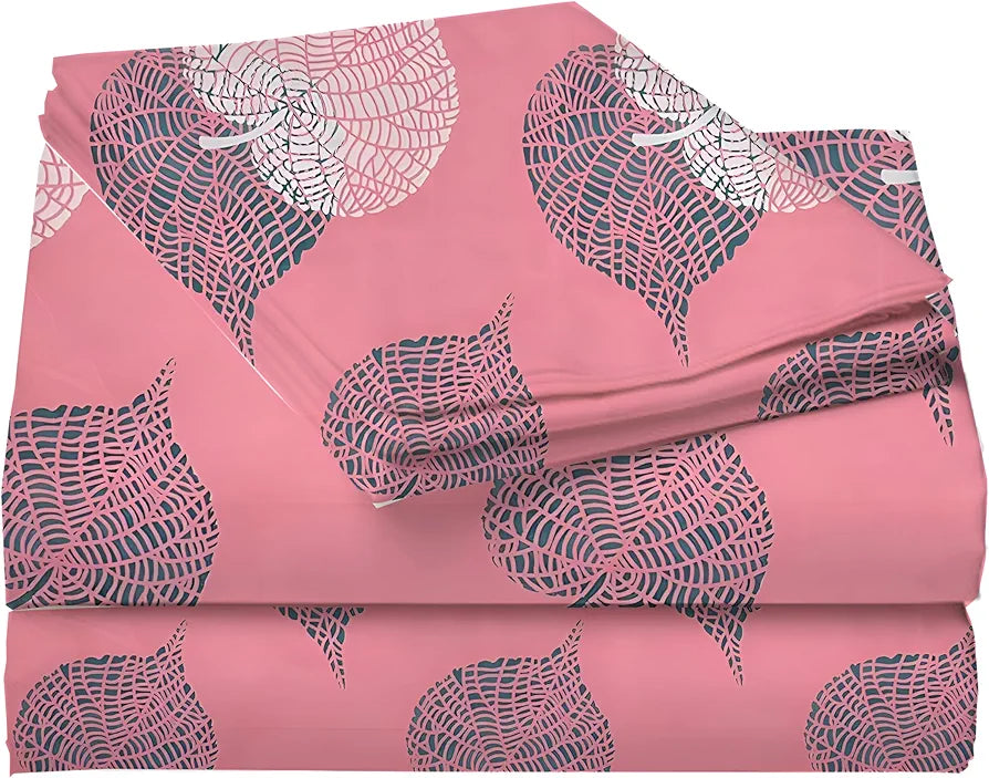 Polycotton 220 TC Floral Printed King Size Double Bedsheet with 2 Pillow Covers, (90 x 90 Inches, Oxford