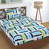 Homefab India 180 TC Microfiber Single BedSheet with 1 Pillow Cover Blue White
