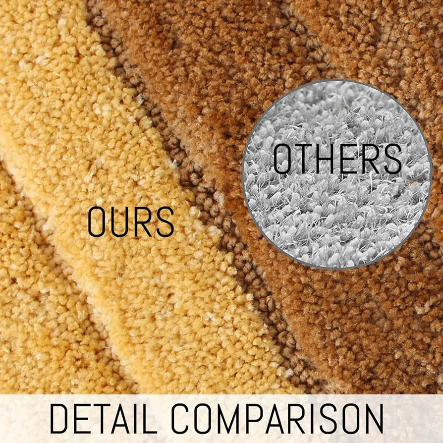 LUXE HOME INTERNATIONAL Microfiber Rectangular Bath mat Soft Anti Slip Skid Luxury Mats For Bathroom Door 40X60 Cm  Pc 1,Tobacco