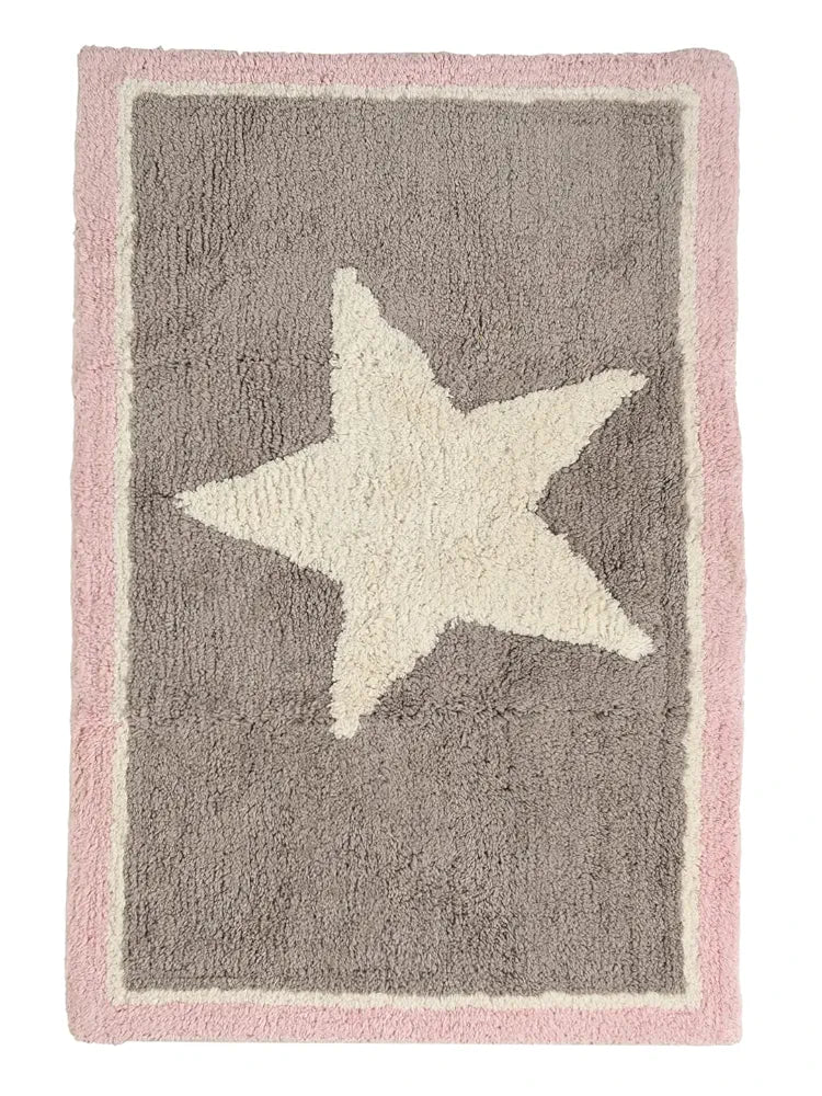SASHAA WORLD Star Patterned Bathmat, Ultra Soft and Absorbent Bathroom Bathmat with Anti-Skid Latex Backing, Modern Design, Plush Comfort | Ideal for Stylish Bathroom Décor |50x80cm