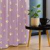 Urban Space Blackout Curtains for Living Room Gold Foil Printed Luxurious Blackout Decorative Door Curtain 1 Piece Crackle lilac Colour