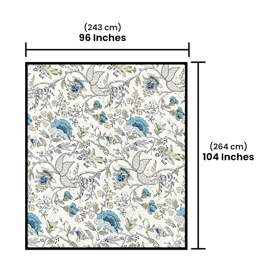 SAJAVAT HOME 100% Pure Cotton King Size Floral Bedsheet Set with 2 Pillow Covers,Soft,Breathable & Skin-Friendly,Luxury Bedding Set,96x104 Inches ,Pack of 1 ,500 TC