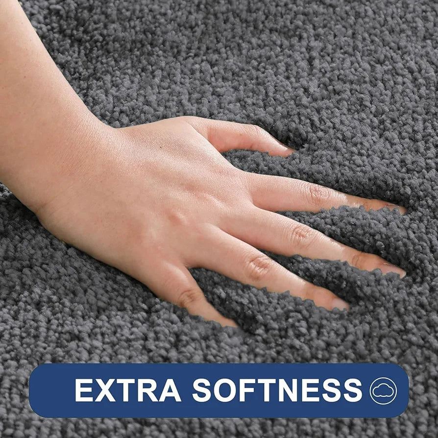 Luxe Home Bathmat 2500 GSM Microfiber Anti Skid Slip Water Absorbent Machine Washable and Quick Dry Crosswave Newman Mats for Bathroom, Kitchen, Entrance 
