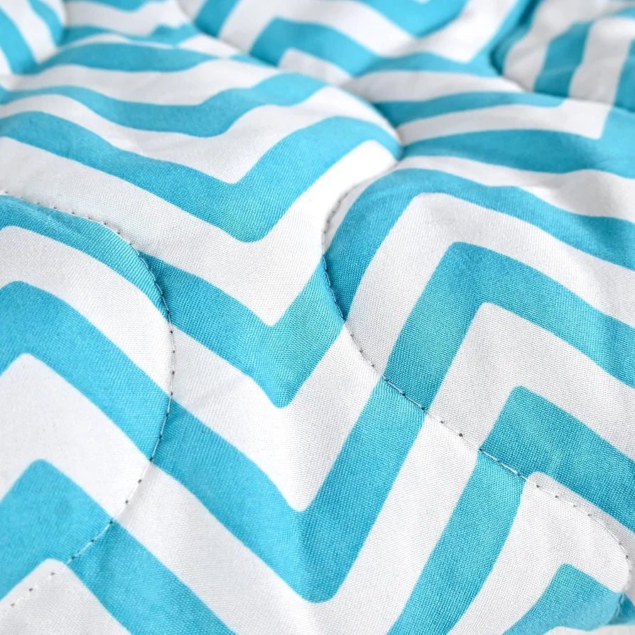 Divine Casa 120 GSM Microfiber Reversible Kids Single Bed Comforter | Ultra-Soft Toddler Blanket | Lightweight & Cozy | All-Season Bedding for Babies & Kids | 135 x 100 cm, Aquarius Tile