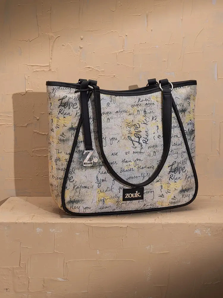 ZOUK Naisha Tote Bag - With Love, Rhea | Vegan Leather Handbag for Women