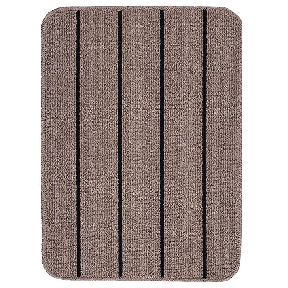 Saral Home Striped Soft PP Yarn Doormat Anti Skid Backing 