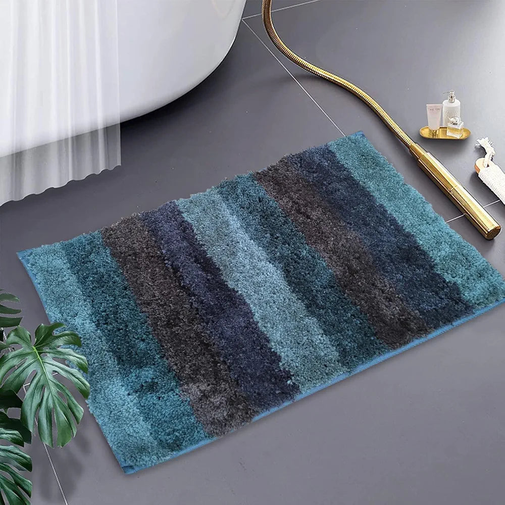 Luxe Home Bath Mat Super Soft Microfiber Non Slip Jericho Bathroom mats Water soak Washable Doormat for Home, Bedroom, Living Room  Pack of 1
