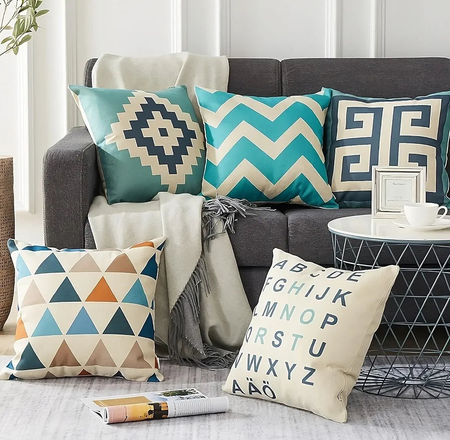 AEROHAVEN™ Set of 5 Abstract Designer Decorative Throw Pillow/Cushion Covers - CC123 