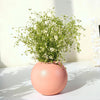 Behoma Metal Ball Round Vase Pink Small Flowers not Included