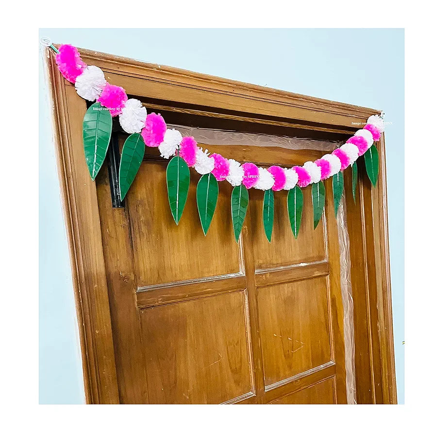 SPHINX Artificial Marigold &Mango Leaves Simple Door-Window toran/Door hangings/Festive Decorations - Approx.100 cms/40 Inches/3.33 Ft. - 