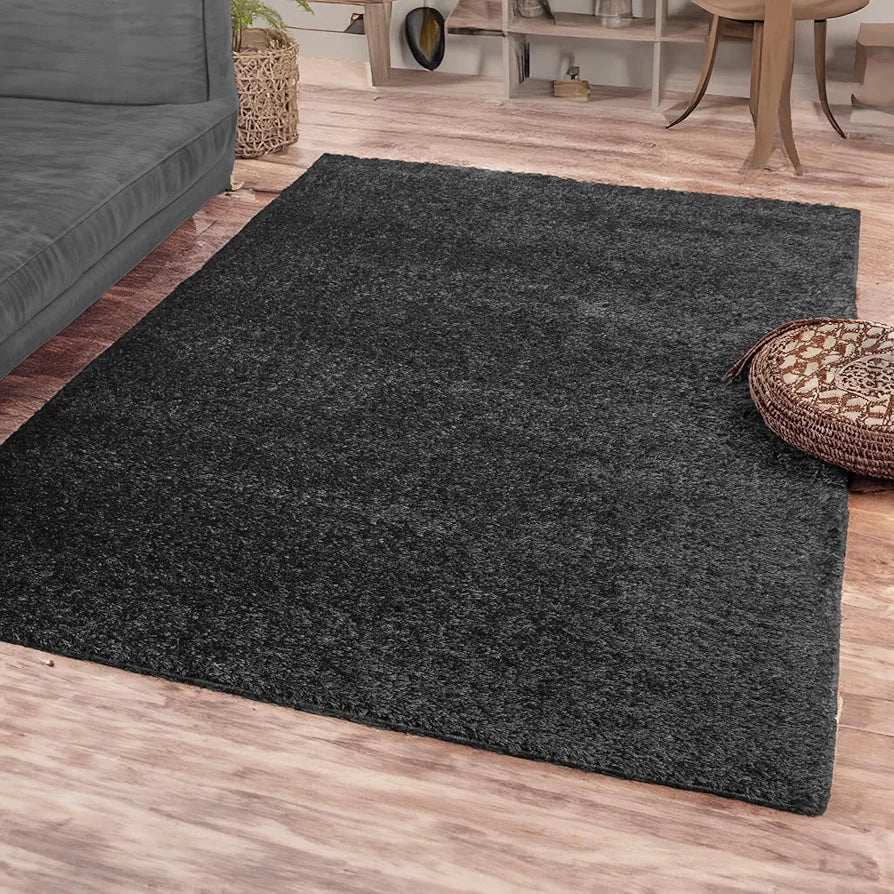 ishro home Premium Fuzzy Shag Carpet for Hall, Rugs for Living Room, Carpets for Living Room | Machine Washable – Soft, Stylish, and Built to Last | 