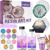 Craftinger Diy Resin Coaster Kit With 200gm Epoxy Resin Moulds and More | Multicolor