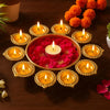 The Purple Tree Diya Urli Bowl for Water Flowers & Candles