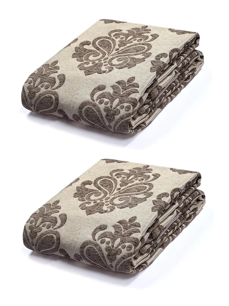 Saral Home Chenille 1 Seater Sofa Cover Throw Set of 2 