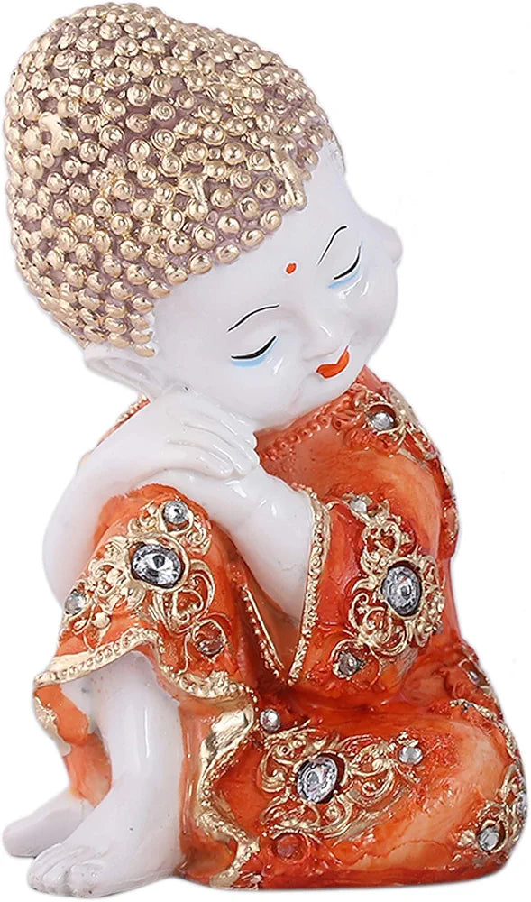 Mariner's Creation Resin, Marble Baby Buddha Statues Showpiece 