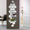 Bikri Kendra Hexagon 24 Silver Stickers for Wall Acrylic Mirror Decor Sticker Wall Mirror Stickers Acrylic