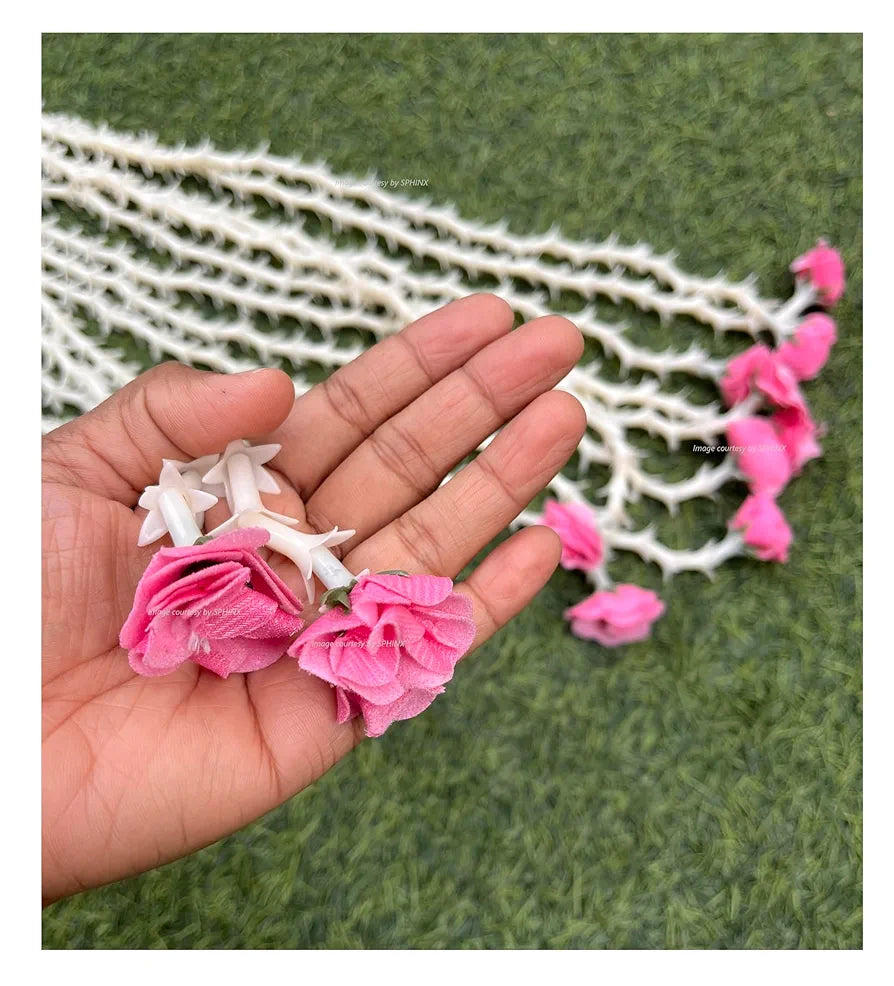 SPHINX Artificial rajnigandha Buds Rose Strings for Home Function Festive Decor Wedding haldi Ceremony Pooja Housewarming Decorations Approx 2.5 ft Height - 